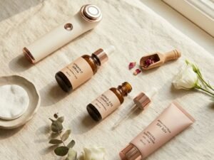 Topical creams, serums and skincare device